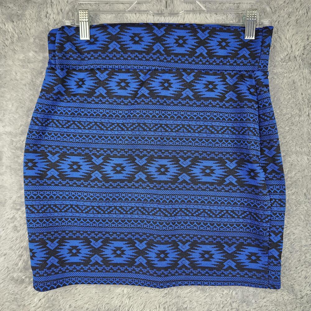 Vintage Kirra Skirt Womens Medium Blue Aztec Southwestern Bogo Geometric Y2k